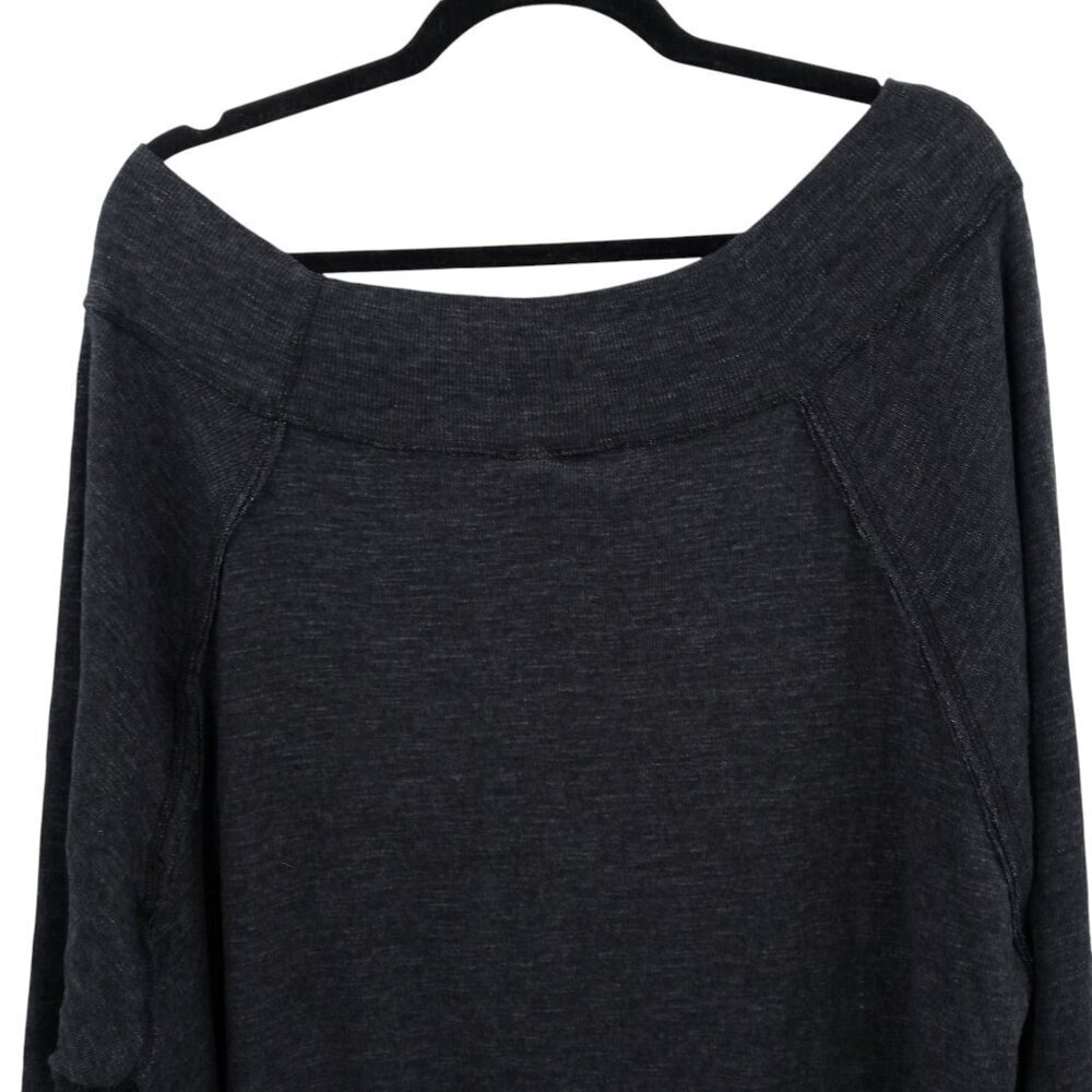 We the Free People Off the Shoulder Long Sleeve Tunic Top Size M Knit Gray - Picture 8 of 10